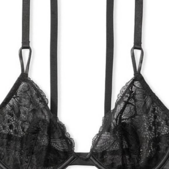 UNWORN Victoria’s Secret Unlined Demi Black Laced Bra 32D - Picture 7 of 8